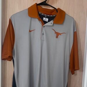 Nike Men's Polo Shirt in Gray and Orange